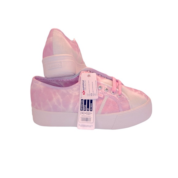 Superga Fantasy Tie-Dye Low Top Platform Sneakers 9.5 - Picture 6 of 11